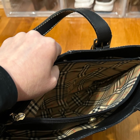 Burberry Black Leather Satchel - Picture 9 of 16